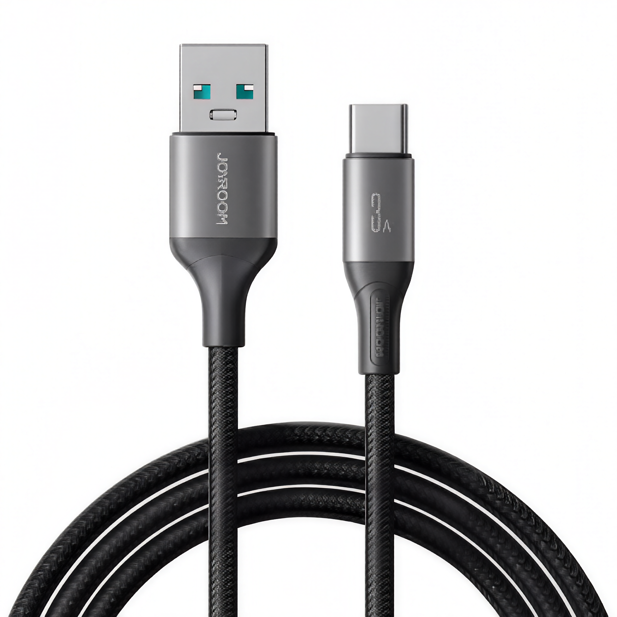 Cable USB-A a USB-C 3A Carga Rápida 1 m Negro 