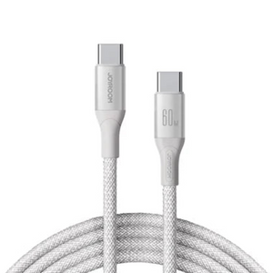 Cable USB-C a USB-C 60W Carga Rápida 2 m Blanco – Serie S-A28 