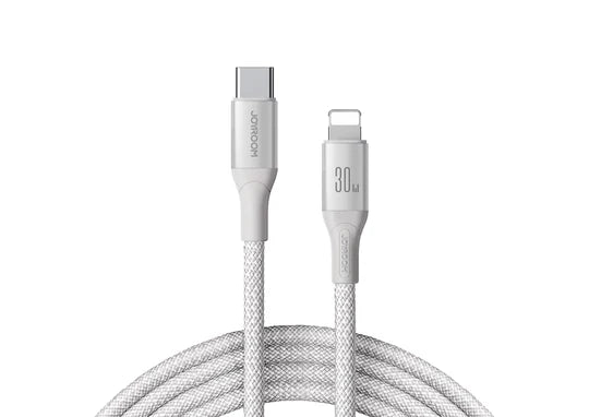 Cable Tipo-C a Lightning 30W – 2 m Blanco | Carga Rápida para iPhone y iPad
