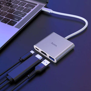 Hub Adaptador USB-C a HDMI + USB + USB-C Hoco 