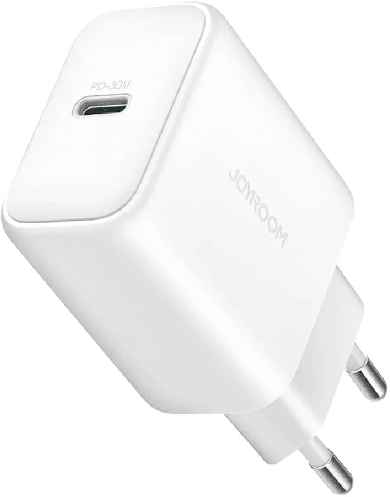 Cargador Rápido USB-C 30W PD – Blanco | JR-TCF24