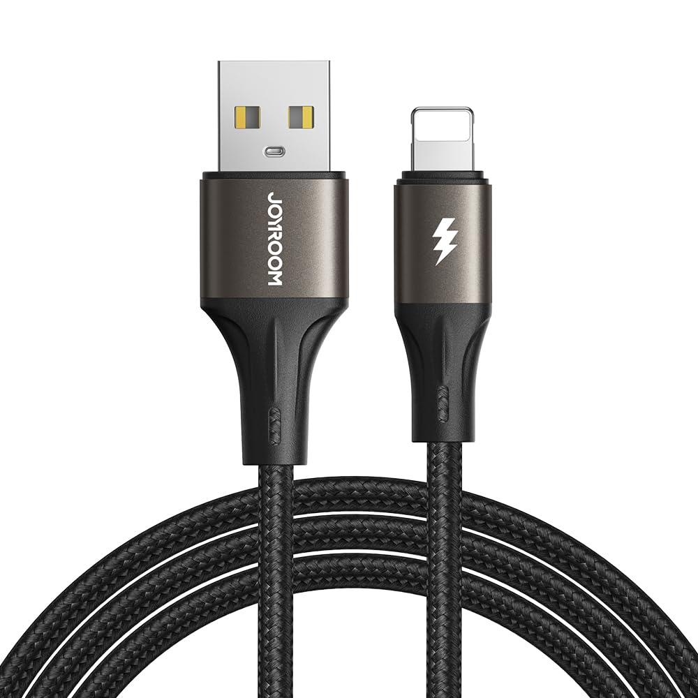 Cable de Carga Rápida 3A USB-A a Lightning – 1.2 m, Negro