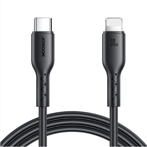 Cable Tipo-C a Lightning 30W 1M Negro