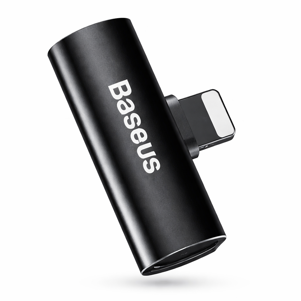 Adaptador Lightning a Jack 3.5 mm + Carga Baseus 