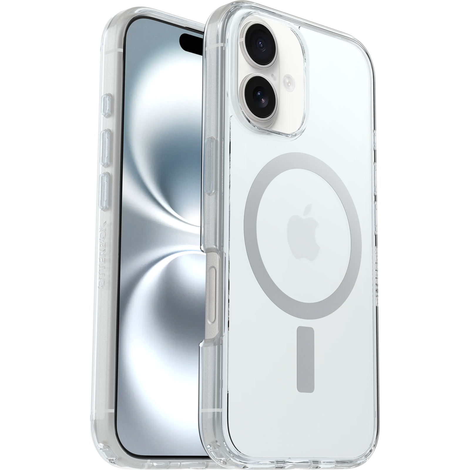 Carcasa OtterBox Symmetry+ Clear Series Blanca Transparente con MagSafe para iPhone 16