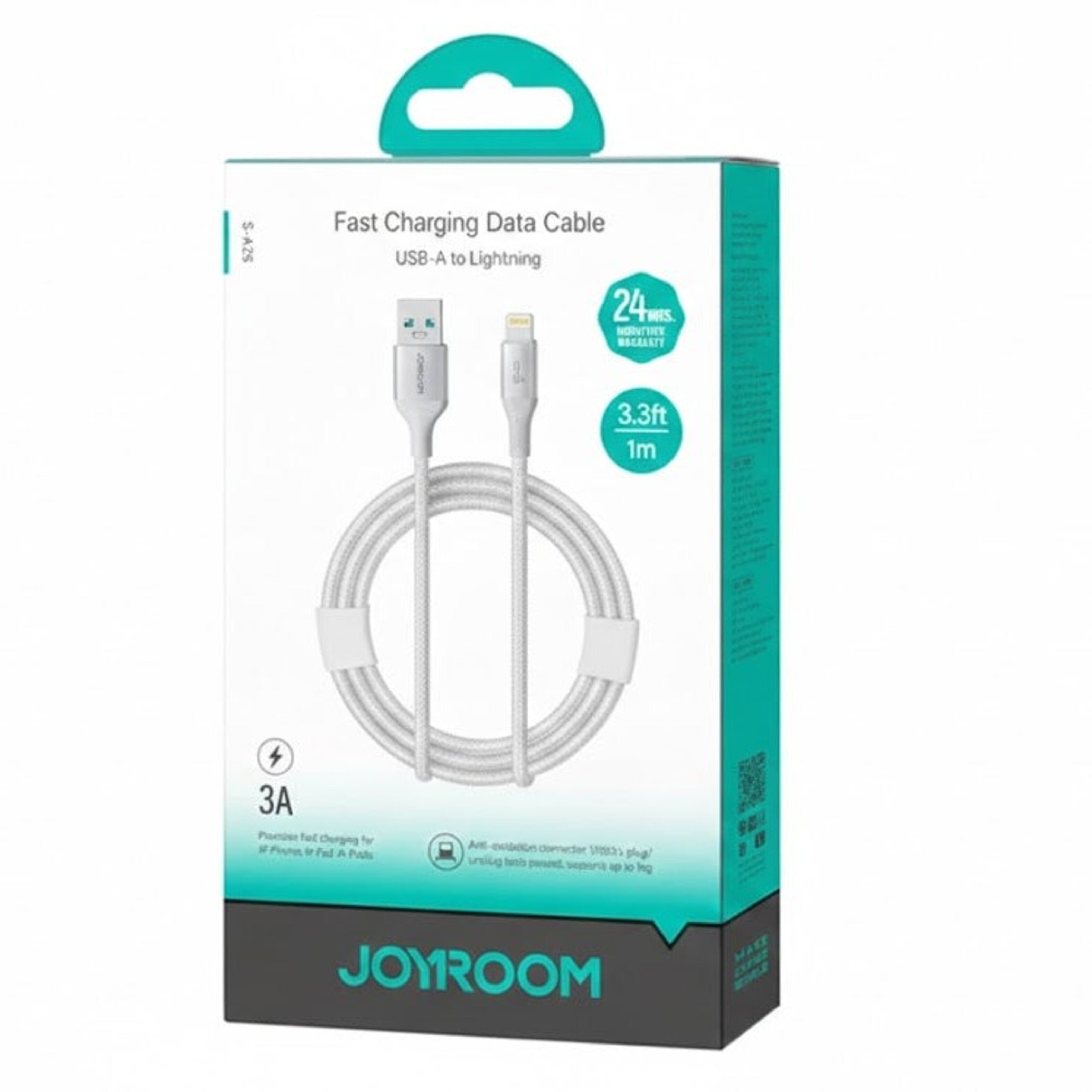 Cable USB-C a Lightning 30W Carga Rápida 1 m Blanco – Serie Flash S-A28 